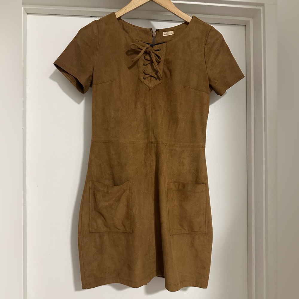 Hollister Tan Suede Mini Dress
